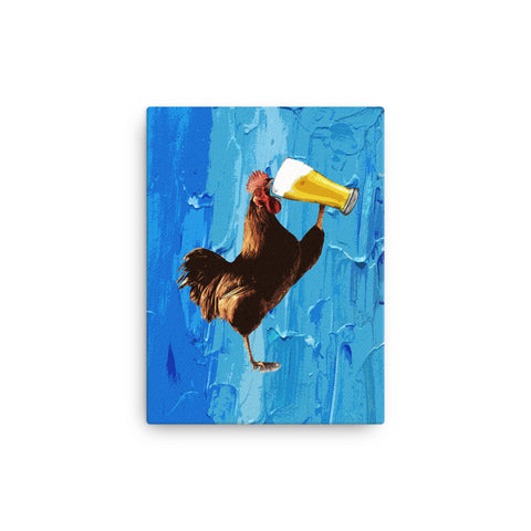 Beer Rooster Canvas