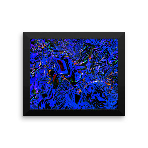 Psychedelic Blue Framed Poster