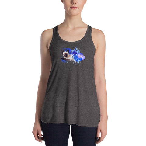 Paint Splash Kitten Racerback Tank