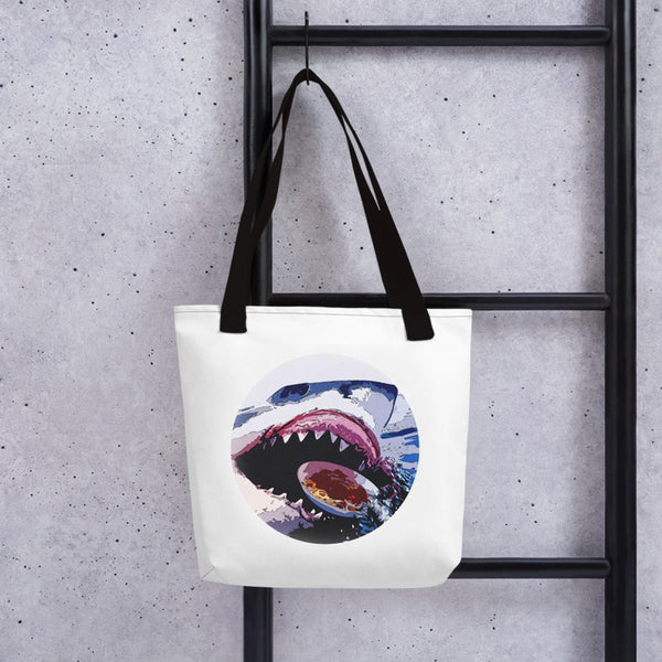 Spaghetti Shark Tote Bag