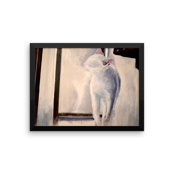 Cat In The Window Framed Poster