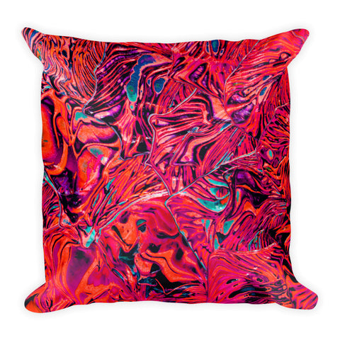Psychedelic Red Pillow