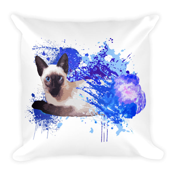 Paint Splash Kitten Pillow