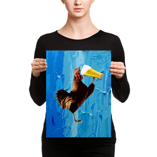 Beer Rooster Canvas