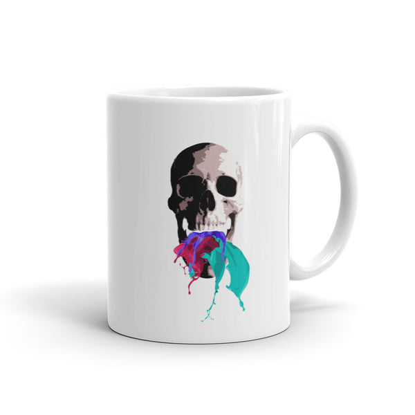 Paint Splash Skull Mug