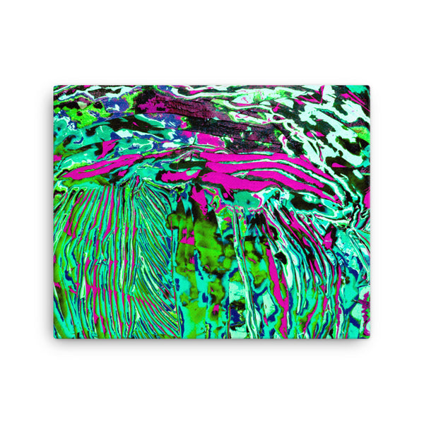 Psychedelic Green Canvas