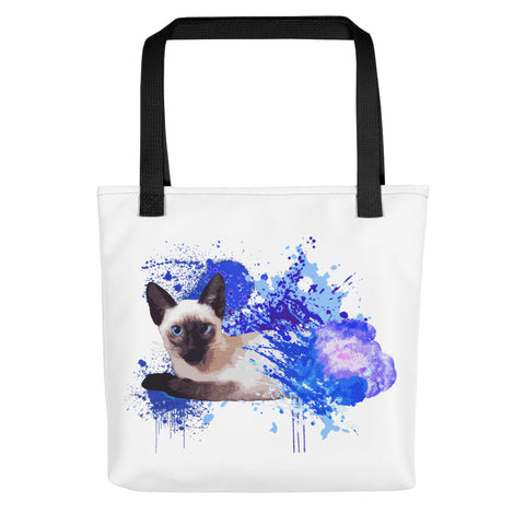 Paint Splash Kitten Tote Bag