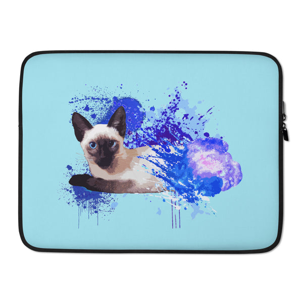 Paint Splash Kitten Laptop Case
