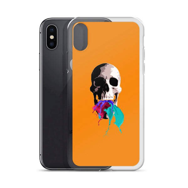 Paint Splash Skull iPhone Case