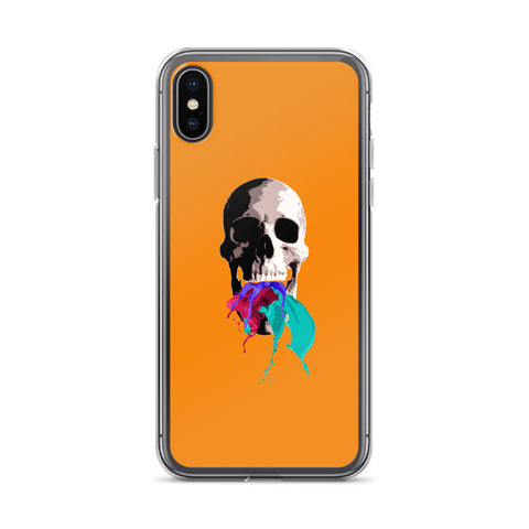 Paint Splash Skull iPhone Case