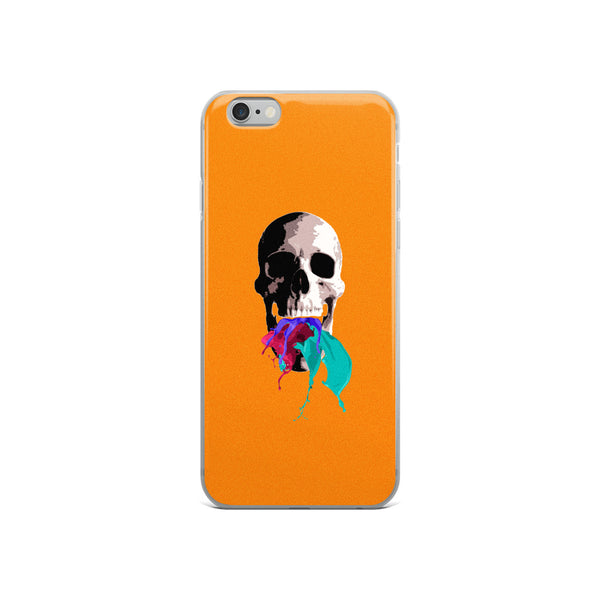 Paint Splash Skull iPhone Case
