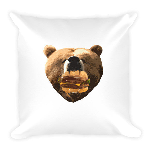 Grizzly Bear Burger Pillow