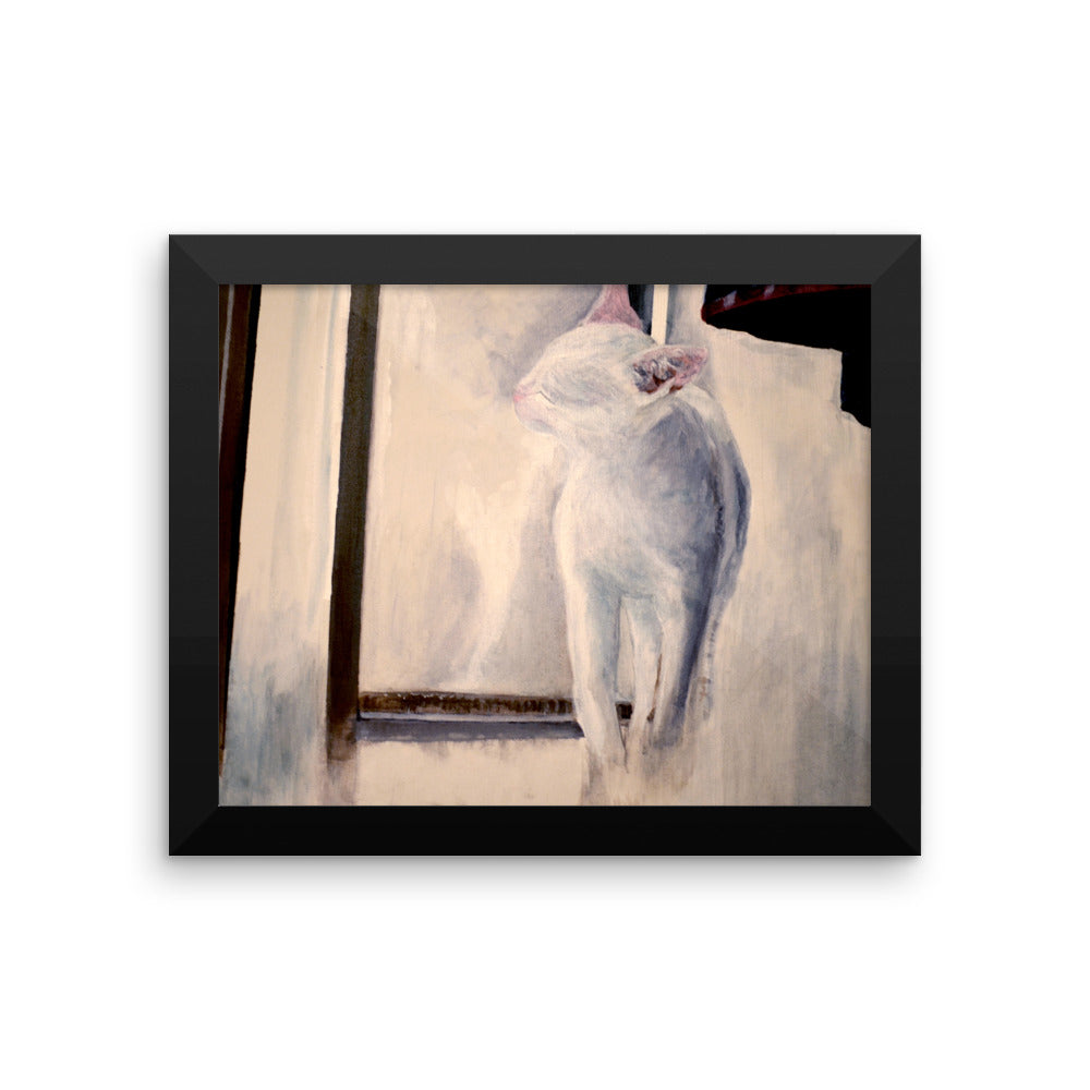 Cat In The Window Framed Poster