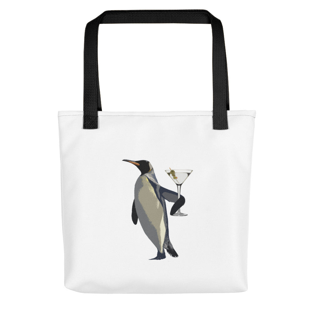 Martini Penguin Tote Bag