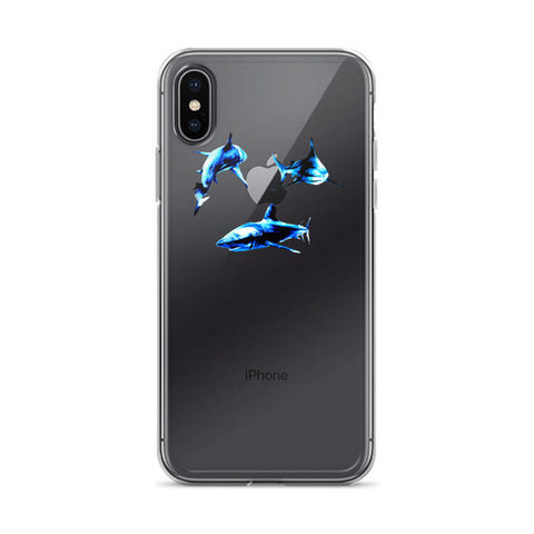3D Shark Print iPhone Case