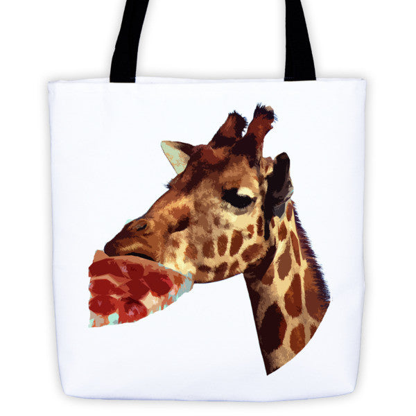 Pizza Giraffe Tote Bag