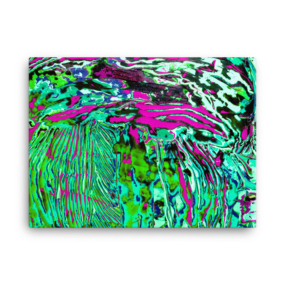 Psychedelic Green Canvas