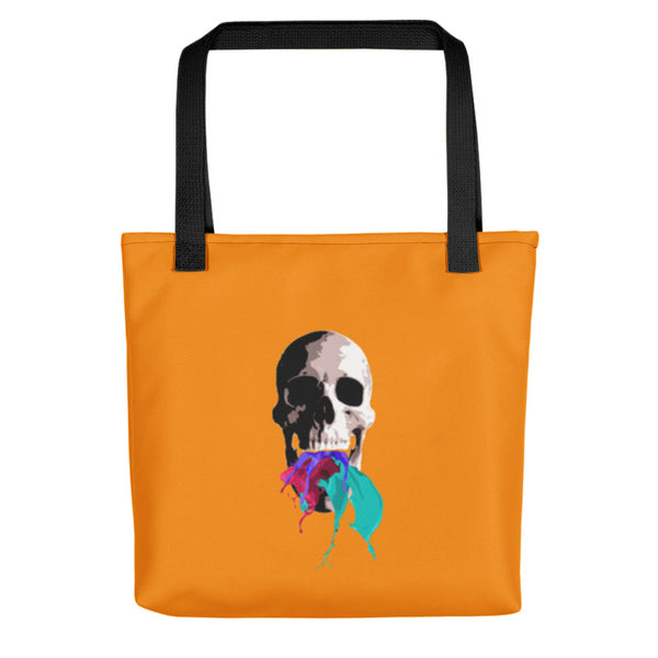 Paint Splash Skull Tote Bag